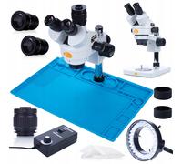 Set Microscopio Trinoculare Mercury Pro - 7-45x | LED 56 | ESD 480x320