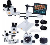 Set Microscopio Trinoculare - Simul-Focal | WF10x 8" | Elettronica