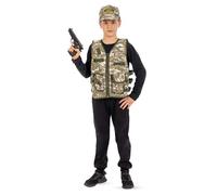 Set militare (giacca, cappello, pistola) in busta c/gancio