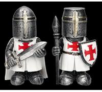 Set Mini Cavalieri - Due Divertenti Figure Di Cavalieri Bianche