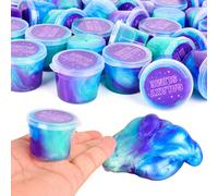 Set mini di slime 8-28 pezzi, slime blu e viola preconfezionati, ricariche di slime sciolto per festa dello slime, slime elastici e non appiccicosi nella galassia, ideali per San Valentino, compleanno