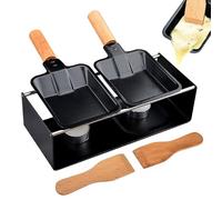 Set Mini Formaggi, Padella Grill per Formaggi Antiaderente, Set Portatile per Raclette con Spatola, Utensili da Cucina per Grigliare