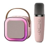 SET MINI KARAOKE CASSA BLUETOOTH SPEAKER PORTATILE e MICROFONO WIRELESS LED USB