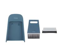 Set mini paletta e spazzole, spazzola per pulizia portatile e paletta combinata Set paletta e spazzole Paletta compatta e scopa a mano 2 spazzole 1 paletta per tavolo, piano di (Blu navy)