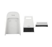 Set mini paletta e spazzole, spazzola per pulizia portatile e paletta combinata Set paletta e spazzole Paletta compatta e scopa a mano 2 spazzole 1 paletta per tavolo, piano di (Grigio Bianco)