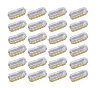 Set Mini Tortiere - Foglio Di Alluminio, Pirottini Rettangolari 16,6x6,5 Cm | 20 Padelle Da 200 Ml Con Coperchi, Antiaderenti Resistenti Al Calore Per Friggitrice Ad Aria, Forno, Brownies, Chee