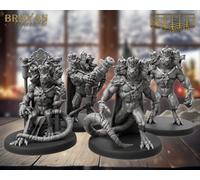 Set Miniatura Ratto Re Dei Ratti 3 Teste Figurine TTRPG Come D&D 5E Pathfinder