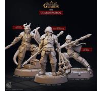 Set Miniature Di Guardiani Allarmati Difensori Della Città Per RPG Come D&D 5E