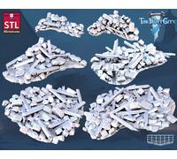 Set Miniature Di Rovine Coperto Di Neve 3D Per TTRPG Come D&D 5E