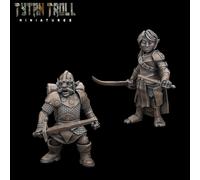 Set Miniature Gnomi Combattenti per D&D 5e Pathfinder 28mm 32mm 75mm