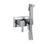 SET MISCELATORE A INCASSO QUADRO CON SHUT-OFF E SUPP LATERALE Cromo