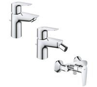 SET MISCELATORI GROHE STARTEDGE LAVABO BIDET E DOCCIA ESTERNO CROMATO