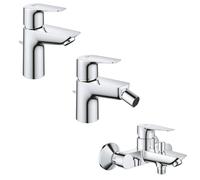 SET MISCELATORI GROHE STARTEDGE LAVABO BIDET E VASCA ESTERNO CROMATO