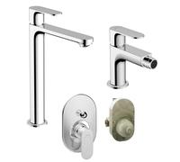 Set miscelatori hansgrohe lavabo alto bidet incasso doccia con deviatore RebrisS