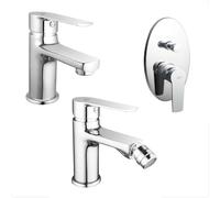Set miscelatori lavabo bidet e doccia incasso con deviatore Juliette