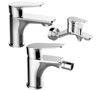 Set miscelatori lavabo bidet e esterno vasca quaranta sprint in ottone cromato
