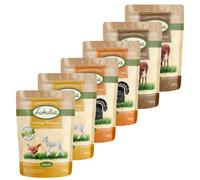 Lukullus in buste Pacco misto 6 x 300 g Alimento umido per cane - Regionale: Pollame & Agnello, Coniglio & Selvaggina, Cuori Tacchino & Oca