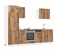 Set Mobili da Cucina 7 pz Kalmar Legno Vecchio in TruciolatoCucina completa