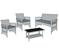 Set mobili da giardino salotto 4 pezzi 1 tavolo 2 sedie 1 due posti mobili da...