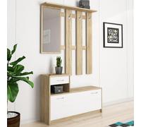Set Mobili Ingresso Design Moderno Scarpiera Panca Specchio Appendiabiti Casa