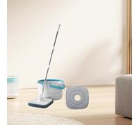 Set mocio e secchio in acciaio inox per mocio piatto, secchio per bagno,