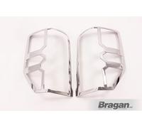Set Modanature Fanalino Posteriori Cromate Per Mitsubishi L200 2019-2023 4x4