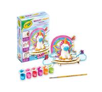 Crayola - modella & dipingi il tuo unicorno, argilla modellabile autoindurente, con tempere e accessori per decorare, attività creativa e regalo per bambini e bambine, da 5 anni