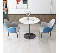 Set moderno con tavolino rotondo e sedie, negozio per la casa commerciale reception e negoziazione ufficio piccolo appartamento balcone stanza per il tempo libero (colore: blu)