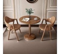 Set moderno con tavolo e sedie Mid-Century per tavolo rotondo piccolo, ideale per sala da pranzo, caffetteria o salone di bellezza