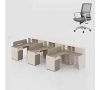 Set moderno da scrivania e sedia ufficio direzionale, professionale minimalista for computer con comoda ergonomica combinata, elegante tavolo scrittura