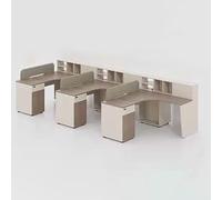 Set moderno da scrivania e sedia ufficio direzionale, professionale minimalista for computer con comoda ergonomica combinata, elegante tavolo scrittura