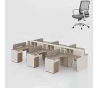 Set moderno da scrivania e sedia ufficio direzionale, professionale minimalista for computer con comoda ergonomica combinata, elegante tavolo scrittura