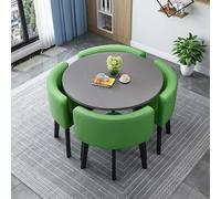 Set moderno da tavola rotondo/quadrato con 4 sedie da 80 cm Kitchen & Conference Table Stylish Reception FurnitureWood Dining Room Combo