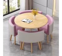 Set moderno da ufficio con tavolo e sedie da caffè, cucina, sala conferenze, tavolo negoziale, elegante set per il tempo libero, design compatto per risparmiare spazio