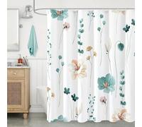 Set moderno di tende da doccia floreali ad acquerello con ganci - Tenda da vasca dal design impermeabile e minimalista per il bagno 120x200cm/WxH anti muffa