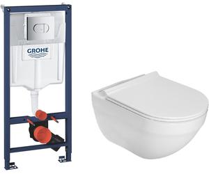 Set modulo di installazione con placca di comando Grohe Solido 38981000, vaso WC Roca Hebe A34H138000