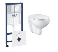 Set modulo di installazione Grohe Rapid SL 38827000, vaso WC con copriwater a discesa lenta Grohe Bau Ceramic 39351000