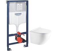 Set modulo di installazione Grohe Solido 39069000, vaso WC con copriwater a discesa lenta Hagser Beno HGR14000042