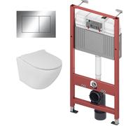Set modulo di installazione Tece Base 9400407, vaso WC con copriwater a discesa lenta LaVita Sofi Slim 5908211401461, 9.240.401