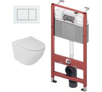 Set modulo di installazione Tece Base 9400407, vaso WC con copriwater a discesa lenta LaVita Sofi Slim 5908211401461, 9.240.400
