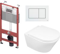 Set modulo di installazione Tece Base 9400407, vaso WC Oltens Jog 42001000, 45102000, 9.240.400