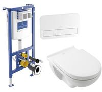 Set modulo di installazione Villeroy & Boch ViConnect 92242700, combi-pack set con copriwater Villeroy & Boch O.Novo 5660H101, 92249068