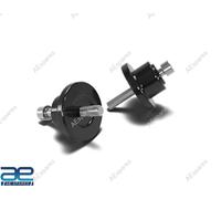 Set montaggio specchio estremità barra nero adatto per Royal Enfield Guerrill...