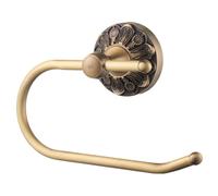 Set Montato a Parete in Ottone Antico - Supporto per Rotoli di Carta igienica e spazzolino, Rack con Bracci Aperti per Asciugamani, Adatto a Chi AMA Lo Stile Vintage,Brush Bronze