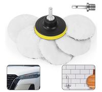 Set mop ruota lana tamponi lucidatura 8 pz tamponi lucidatura auto adattatore tr