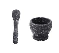 Set mortaio e pestello 1/2PCS Resina Mortaio Pestello Set Aglio Spezie Miscelazione Rettifica Frantoio Ciotola Ristorante Utensili da cucina(Style C 2pcs)