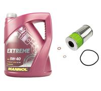 Set Motoreol 5W40 Con Olio 5 Liter E Filtro Olio SF502 SCT Mannol