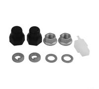 Set mozzo asse motore per bici elettriche 12 mm 14 mm include dado di bloccaggio rondella copertura robusta struttura in acciaio al carbonio per un collegamento sicuro del mozzo ruota nero (12 mm