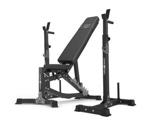 Set MS30_2.0 | panca da allenamento regolabile bifacciale + portabilancieri multilivello (2 pezzi) con assistenza - Marbo Sport