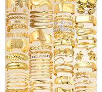 Set multi-pezzi di bracciali larghi e chunky in stile CCB metallico, design asimmetrico con perle finte, conchiglia, fiore, disco, strass, glitter, goccia d'acqua, lettera d'amore e perline, con caten